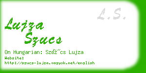 lujza szucs business card